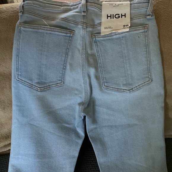 BOGO🏷️ Rag&Bone Light Sunset Blue NY,HIGH-RISE ANKLE FLARE. NWT'S - Picture 15 of 17